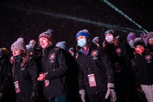 The Empire State Winter Games held its Opening Ceremony on Mirror Lake in Lake Placid, N.Y., on Thursday, February 3, 2022. (Photo by Todd Michalek)