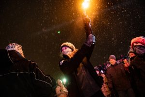 The Empire State Winter Games held its Opening Ceremony on Mirror Lake in Lake Placid, N.Y., on Thursday, February 3, 2022. (Photo by Todd Michalek)