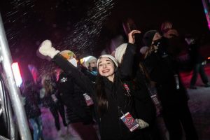 The Empire State Winter Games held its Opening Ceremony on Mirror Lake in Lake Placid, N.Y., on Thursday, February 3, 2022. (Photo by Todd Michalek)